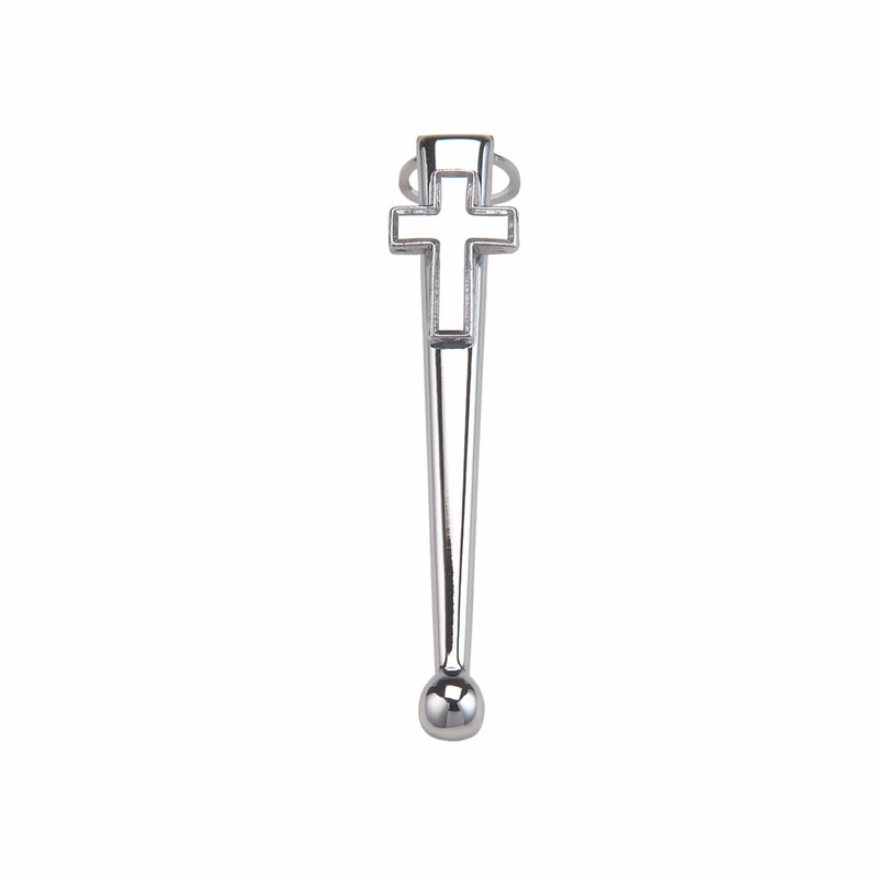 Pen Clip for 7 mm Pens - Style:Cross - Finish:Chrome